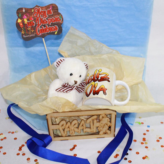 Caja Regalo Mugs Osito